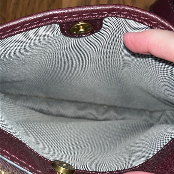 Fossil Dark Red Leather Crossbody Bag - Picture 12 of 12